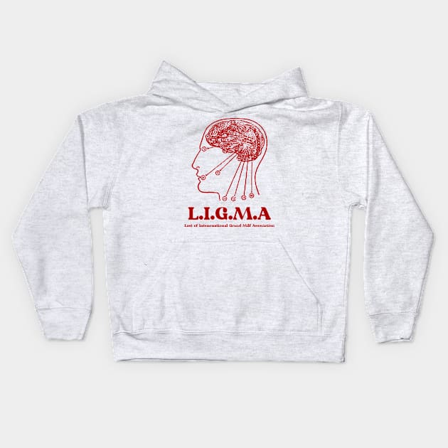 Last of International Grand Milf Asscotiation (LIGMA) - Memes Kids Hoodie by Vortexspace